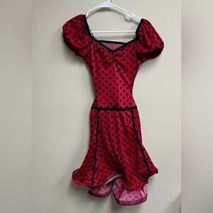 Weissman Dance Costume - Red and Black Polkadot